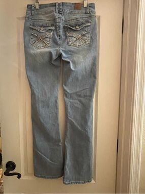Wallflower Light Blue Flare Jeans with Embellished Back Pockets